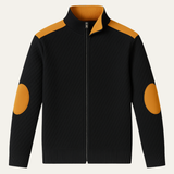 The Locorotondo Men’s Lightweight Zip Up Stand Collar Knit Sweater