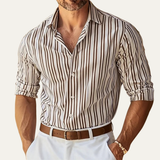 The Lecco Men’s Slim Fit Striped Business Dress Shirt