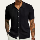 The Trapani Men’s Casual Knit Button Down Polo Shirt
