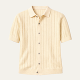The Trapani Men’s Casual Knit Button Down Polo Shirt