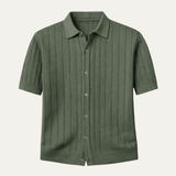 The Siracusa Men’s Lightweight Knit Button Down Polo Shirt