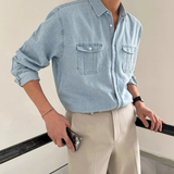 The Brindisi Men’s Button Down Classic Denim Shirt