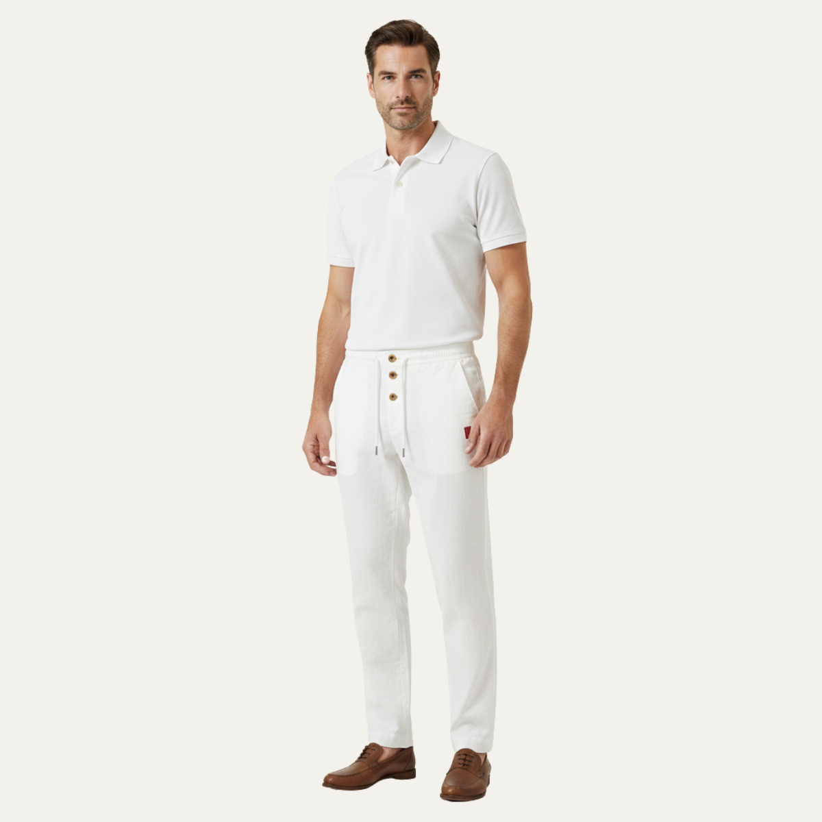 The Cedarwater Men’s Lightweight Straight Leg Cotton Linen Pants