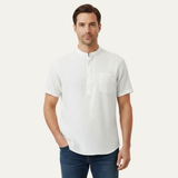 The Sicily Men’s Classic Linen Henley Summer Shirt