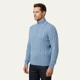 The Genève Old Money Half Zip Sweater for Men - 100% Merino Wool