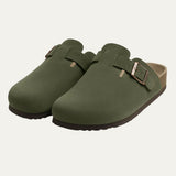 The Amalfi Men's Green Old Money Suede Moccasin Slipper