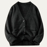The Huxley Men’s Trendy Knitted Cardigan – Soft V Neck Button Down