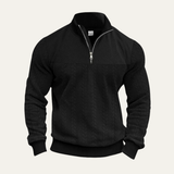 The Avignon Men’s Winter Knit Half Zip Jacquard Sweater