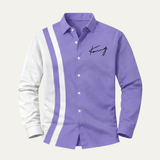 The Como Men’s Trendy Color Block Striped Dress Shirt