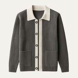 The Inverness Elegant Wool Cardigan with Pockets for Men