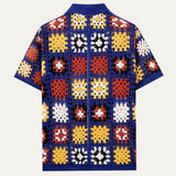 The Foligno Men’s Relaxed Fit Crochet Polo Shirt