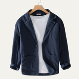 The Crestwood Hill Men’s Solid Color Lightweight Linen Blazer