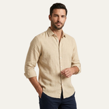 The Silverwood Hill Men's Lightweight Linen Summer Casual Button Up Shirt