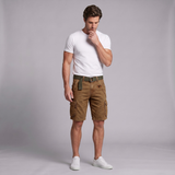 The Harrington Men’s Multi Pocket Tactical Cargo Shorts with Belt