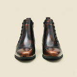 The Paisley Men's Modern Polished Leather Lace Up Chelsea Boots