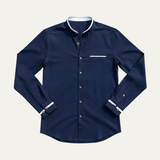 The Silverhaven Ridge Men’s Standing Collar Business Button Up Shirt