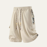 The Balmain Men’s Textured Casual Shorts Elastic Waist Drawstring Summer Shorts