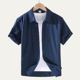 The Potenza Men’s Summer Cotton Linen Button Down Shirt