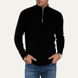 The Edinburgh Men’s Quarter Zip Ribbed Knit Casual Sweater