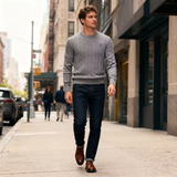 The Zaragoza Men’s Classic Crew Neck Knitted Sweater