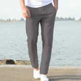 The McLean Men’s Casual Lightweight Linen Pants – Gray