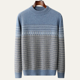 The Murcia Men’s Thick Winter Jacquard Knit High Collar Sweater