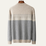 The Murcia Men’s Thick Winter Jacquard Knit High Collar Sweater