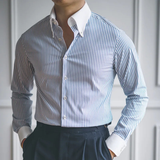 The Posillipo Men’s Classic Blue Stripe Dress Formal Shirt