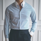 The Posillipo Men’s Classic Blue Stripe Dress Formal Shirt