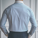 The Posillipo Men’s Classic Blue Stripe Dress Formal Shirt