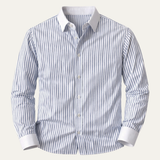 The Posillipo Men’s Classic Blue Stripe Dress Formal Shirt