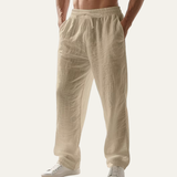 The Circular Quay Men’s Casual Elastic Waist Loose Fit Linen Pants