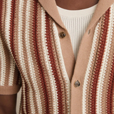 The Cedar Ridge Men’s Vintage Stripe Knit Button Up Shirt