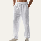 The Circular Quay Men’s Casual Elastic Waist Loose Fit Linen Pants