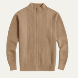 The Cisternino Men’s Smart Casual Ribbed Zip Up Knit Sweater