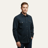 The Cedarfield Men’s Solid Color Multi Pocket Soft Cargo Shirt