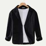 The Elmstead Men’s Men’s olid Color Casual Linen Blazer