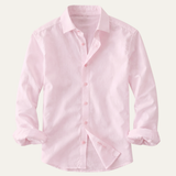 The Woodhall Men’s 100% Linen Italian Style Casual Button Up Shirt