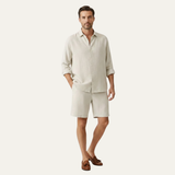 The Brighton Men’s Relaxed Oversized Linen Button Up Shirt