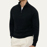 The Brookline Ridge Men's Classic Mock Neck Half Zip Sweater
