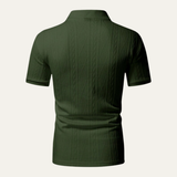 The Willowstone Ridge Men’s Textured Button Up Trendy Polo Shirt