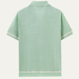 The Bassano Men’s Hollow Knit Casual Cardigan Shirt