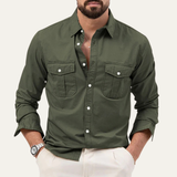 The Brookwater Men’s Retro Solid Button Up Shirt