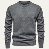 The North Ridge Men’s Warm Diamond Pattern Crew Neck Knit Sweater
