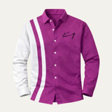 The Como Men’s Trendy Color Block Striped Dress Shirt