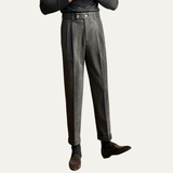 The Gold Coast Men’s High Waisted Pleated Straight Leg Dress Pants