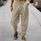 The Maple Ridge Men’s Cotton Linen Wide Leg Pants