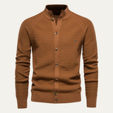 The Caernarfon Men's Casual Button Up Knitted Cotton Cardigan