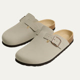 The Amalfi Men's Gray Old Money Suede Moccasin Slipper