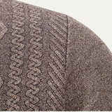 The Murano Men's Slim Fit Knitted Button-Up V-Neck Sweater